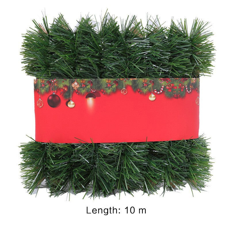 3-15m Christmas Natural Pine Green/Gold Tinsel Garland Ornament Xmas Party Decor