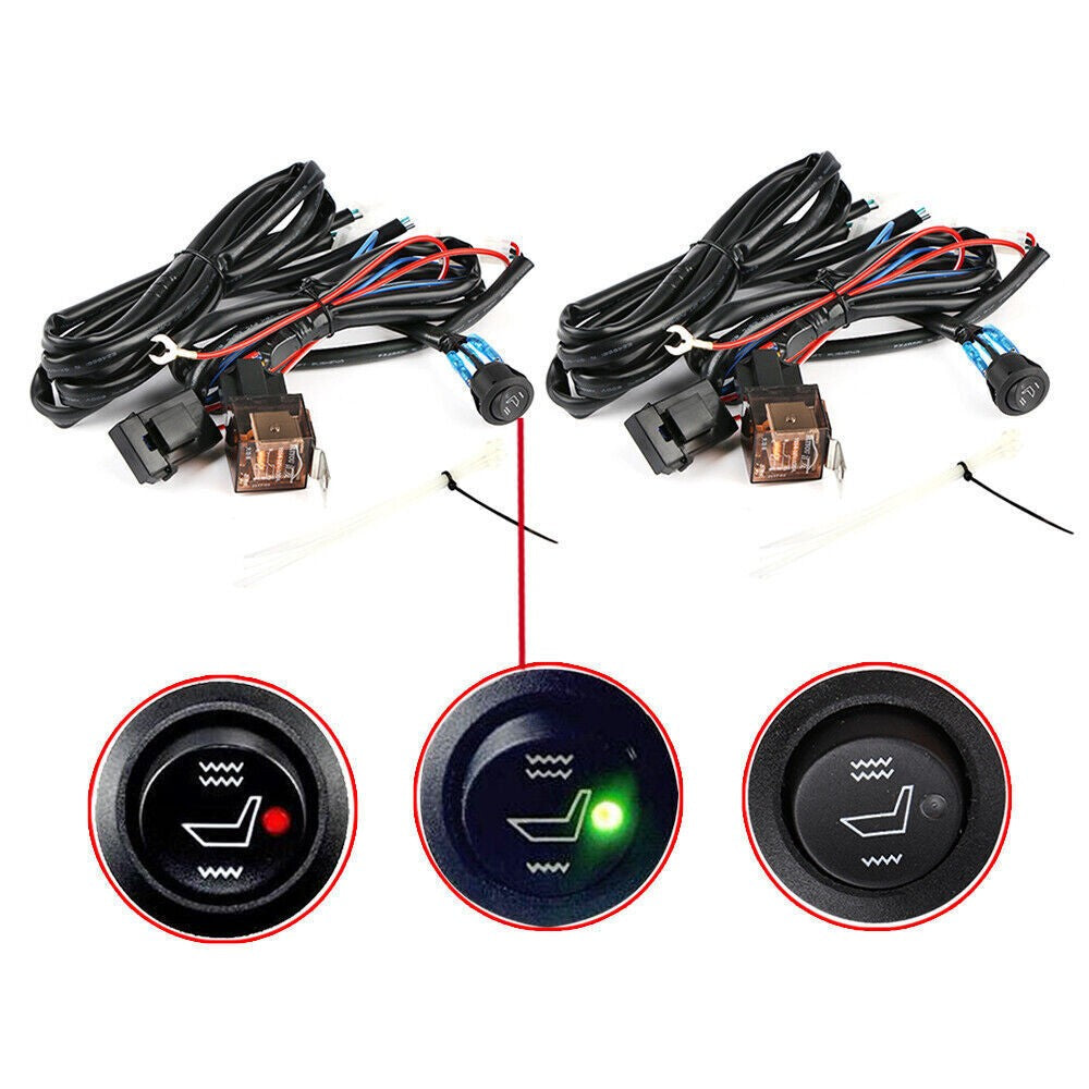 4Pads Carbon Fiber Car Heated Seat Heater Kit w/ Switch level 2 Universal NEW