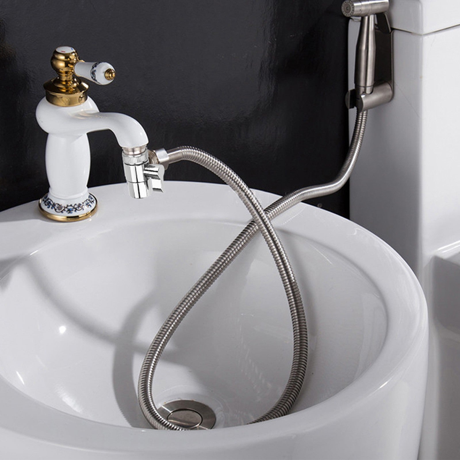 GH Water Tap Diverter Valve Sink Splitter Adapter For Kitchen & Bathroom Faucet