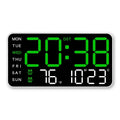 Desk Wall Clock Digital Alarm Clock LED Display with Temperature Date Week