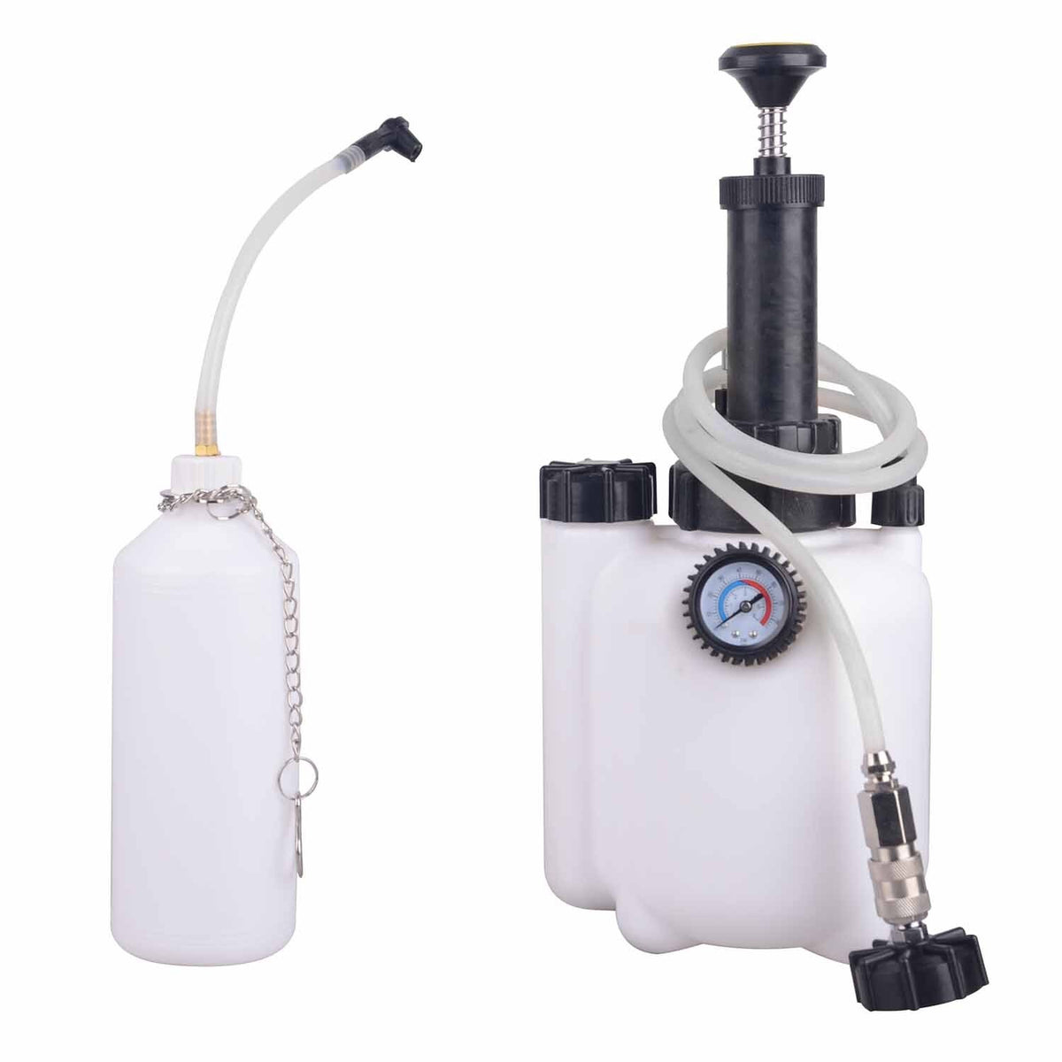 3L Brake Fluid Bleeding Kit - Manual Pressure Bleeder + 1L Extractor + 2 Adapter