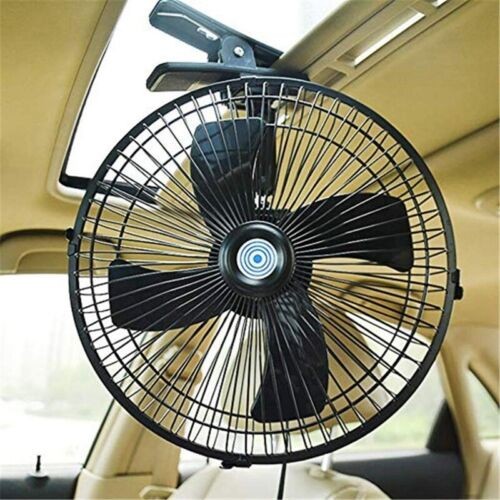 10 Inch 12V Car Electric Fan Adjustable Speed Oscillating Cooling Fans with