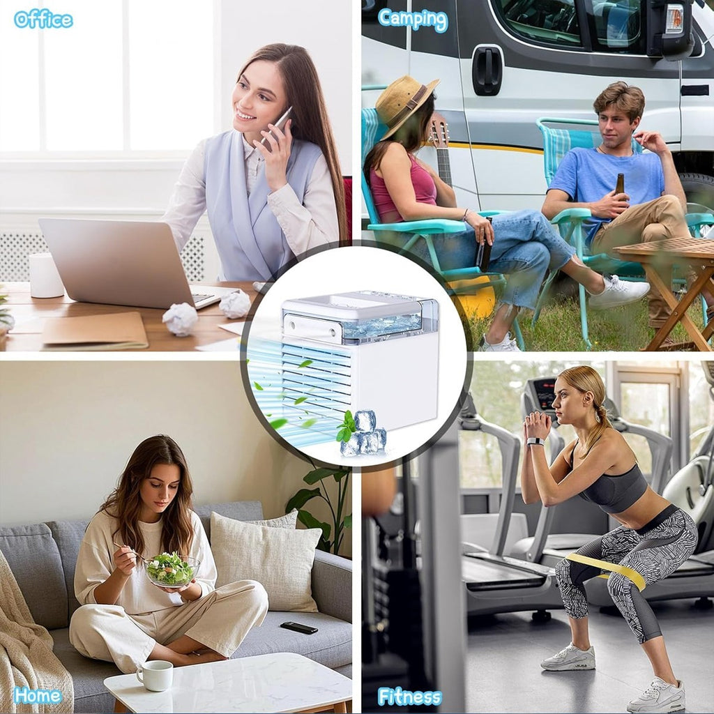 Mini Air Cooler Fan Portable Low Noise Water-Cooled Air Conditioning Unit 500ml