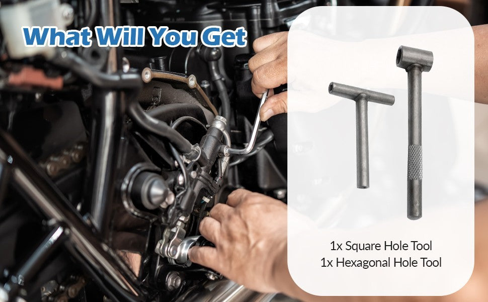 Valve Tappet Adjustment Tool, Carbon Steel, Square Hexagon Wrench Tool,