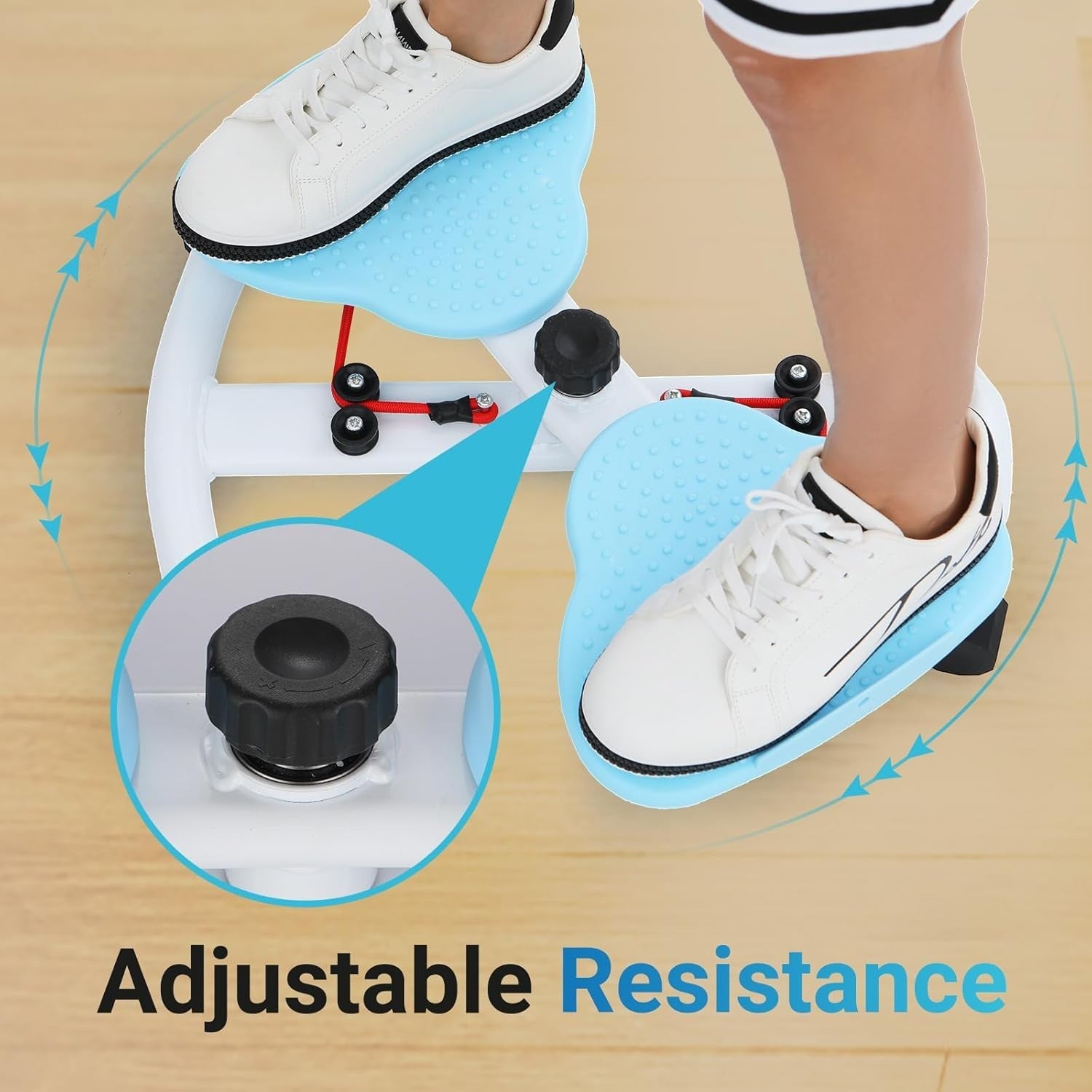 Adjustable Waist Twister Board Core Twist Exercise Machine w/ Resistance Bands