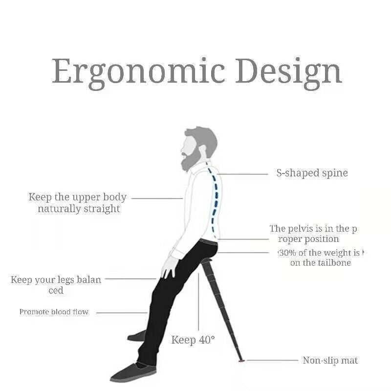 Folding Stool Walking Stick Seat Single Leg Hiking Chair Portable Retractable