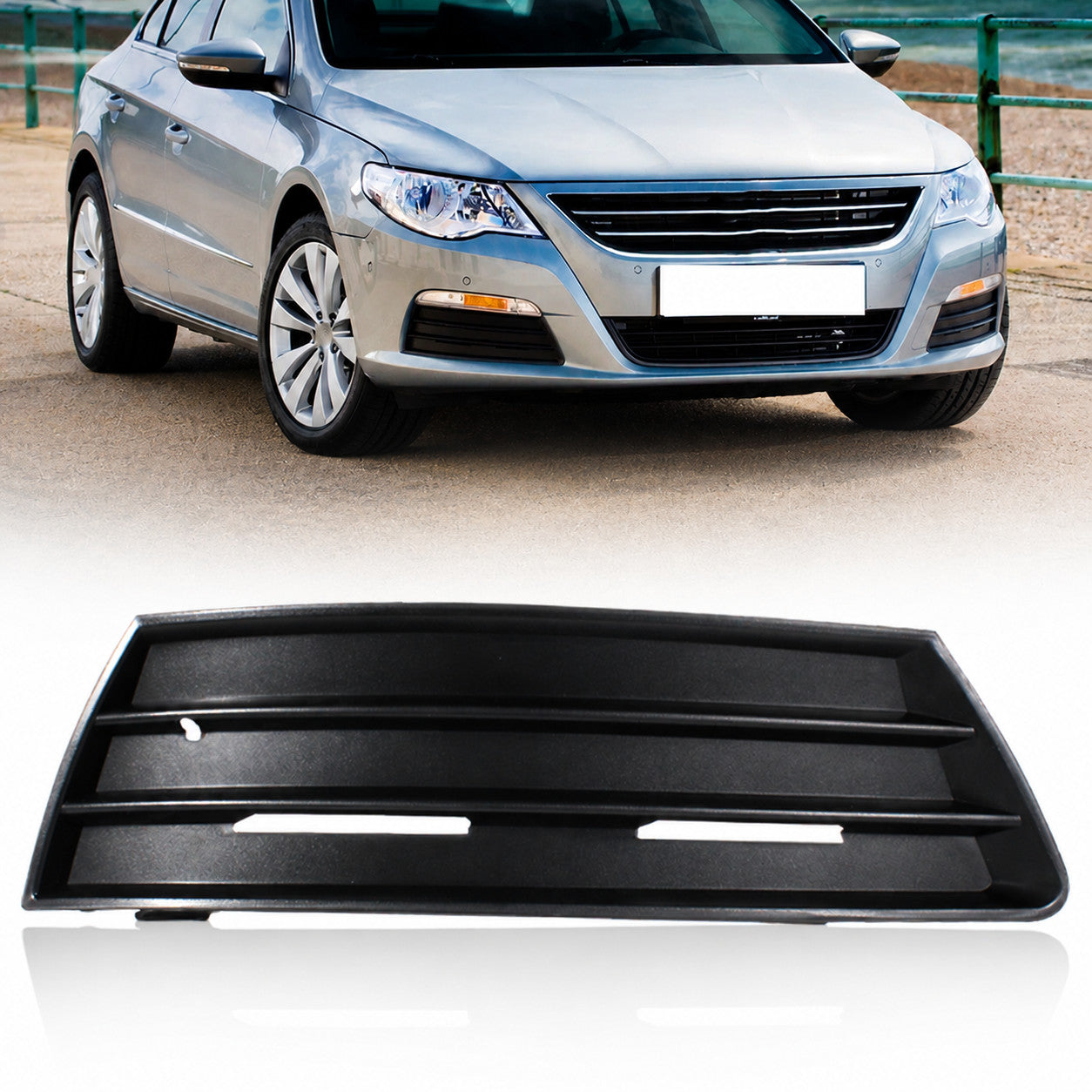 For VW Passat CC 2008-2012 Black Front Bumper Lower Fog Light Cover Grille RIGHT