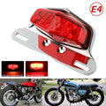 Motorcycle Motorbike Tail Light LED Brake Rear Light License Plate Lamp 12V RED