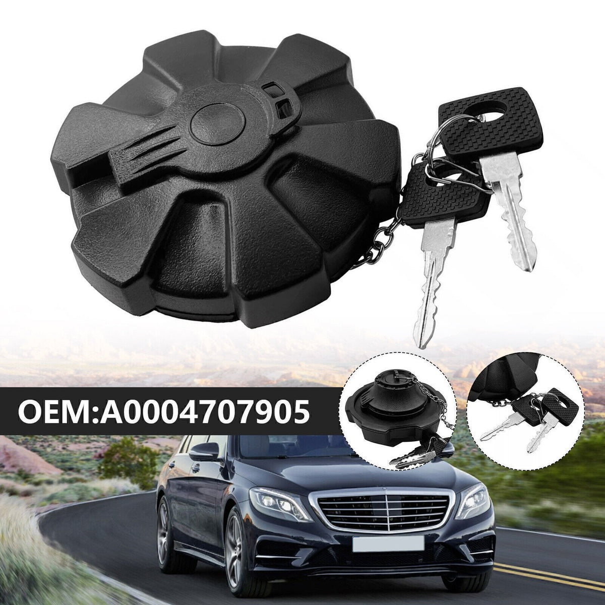 For Mercedes Benz Actros Arock Econic Petrol Diesel Tank Fuel Cap With 2 Keys