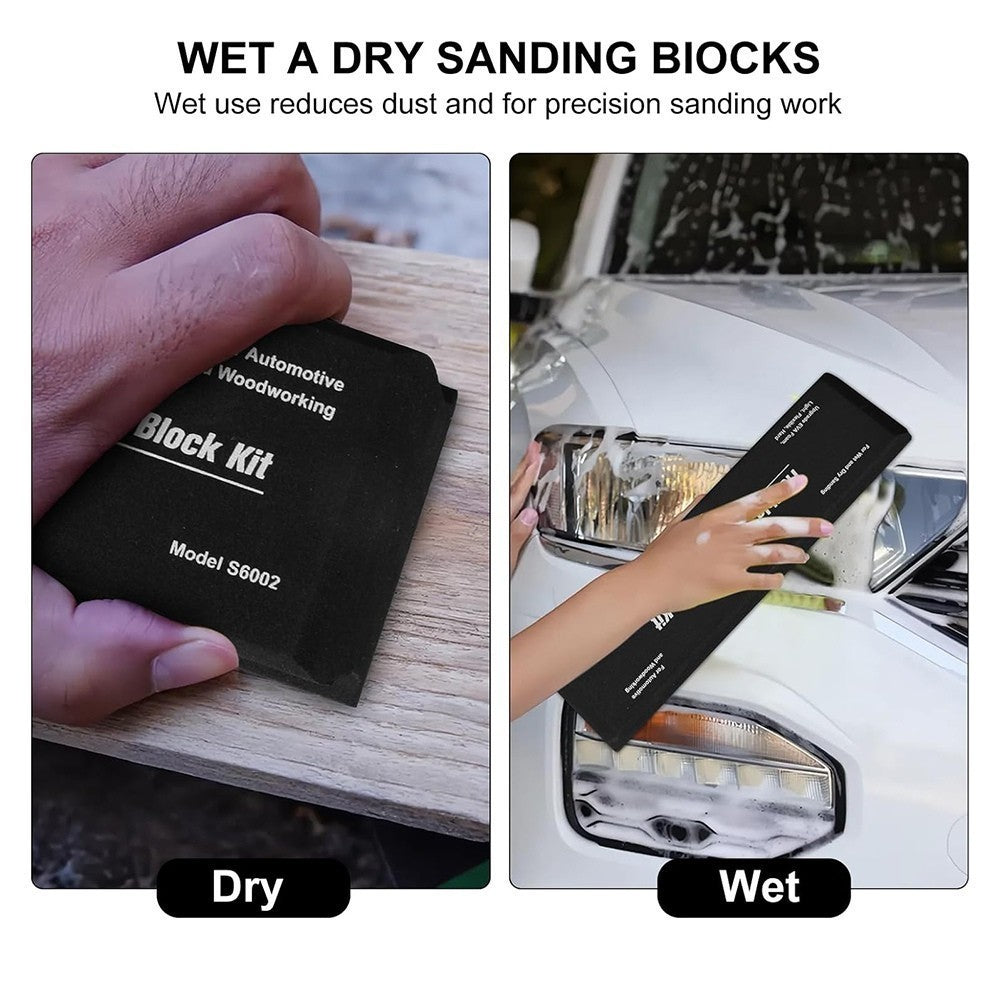 7Pcs Auto Body Sanding Blocks Flexible EVA Foam Wet Dry Sanding Kit