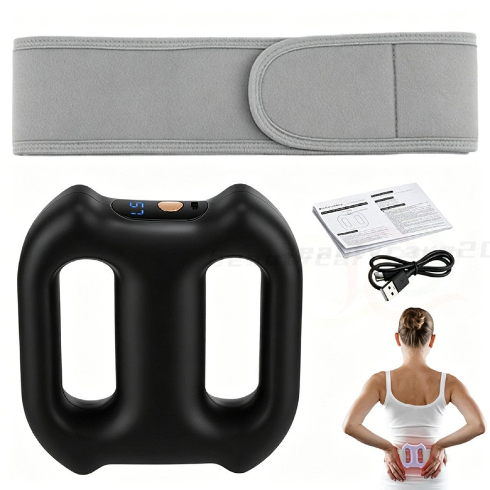 Full Body Vibration Fascia Ring Massager Rechargeable Fat Burning Belt 3 Modes