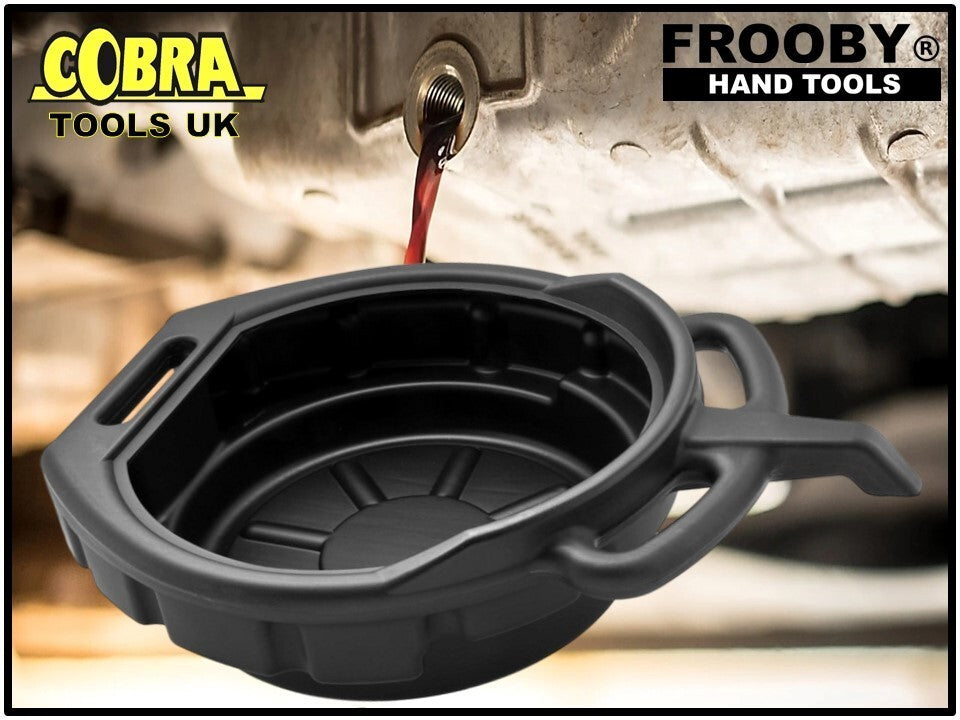 10 LITRE WIDE OIL DRAIN PAN BRAKE CLUTCH FLUID LUBRICANT UNDER VEHICLE CONTAINER