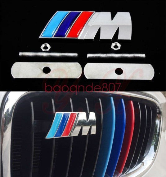 FRONT GRILL BADGE FOR B-M-W M-SPORT POWER TEC 1 3 4 5 6 SERIES M3 M5 X5