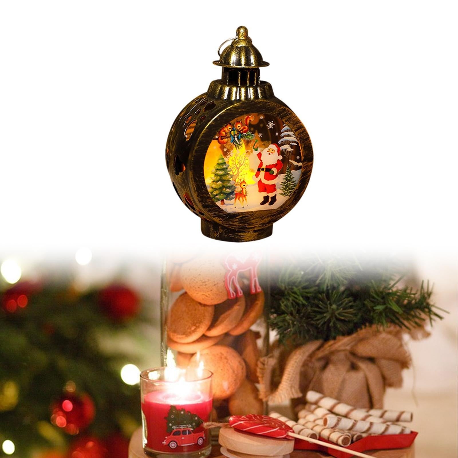 Christmas Decorative Candle Lantern Bedside Lamp Tabletop Family Candle Lantern