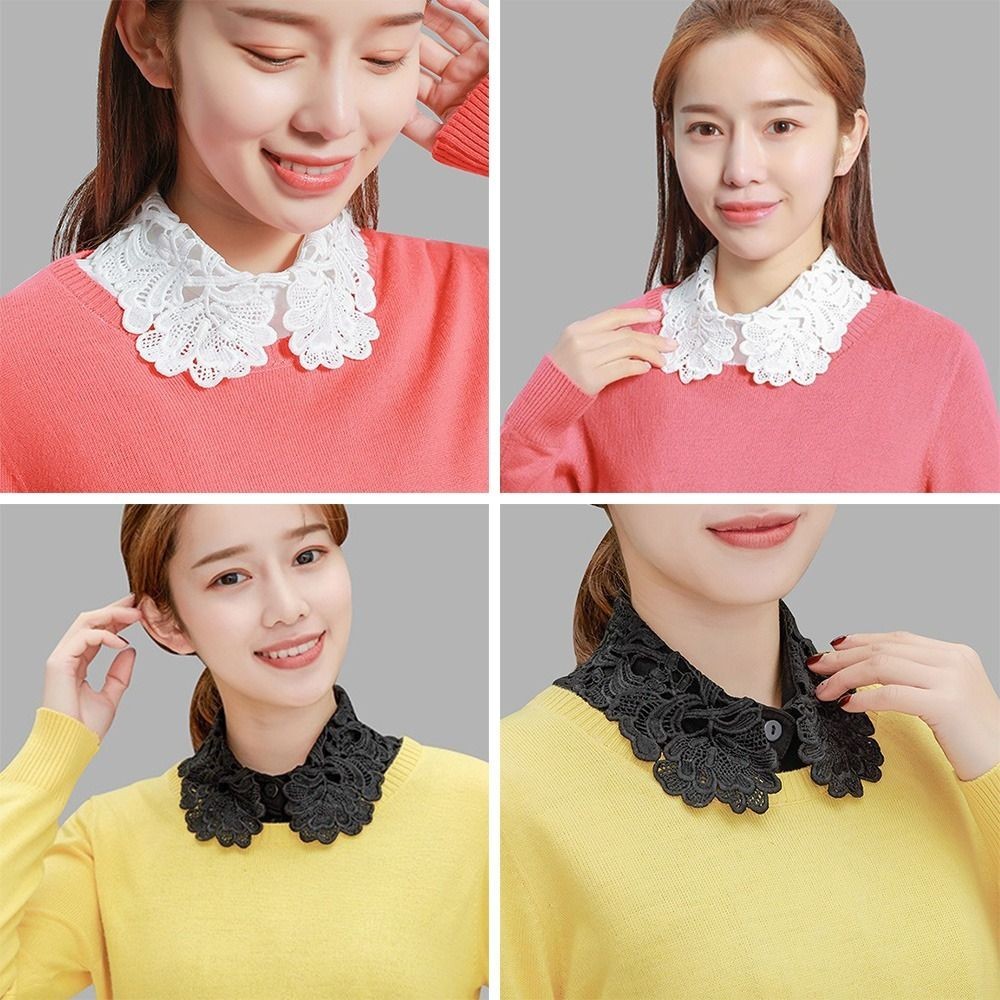 Lace False Collar Detachable Lapel Half Shirt Fake Collar  Women Girls