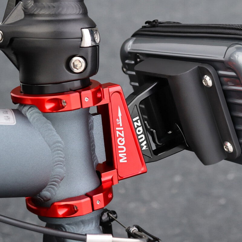 Folding Bike Front Bag Carrier Mount Adapter for Bicycle Front Bag Holder Tool