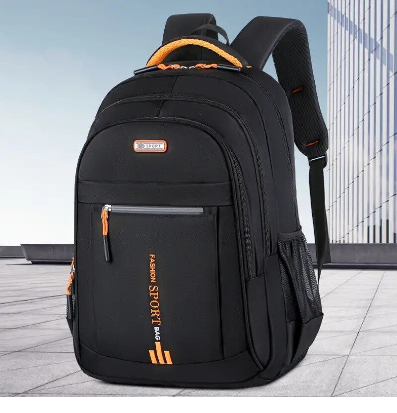 Black Backpack Rucksack Large Upgraded Mens Womens Bag Travel Work School Sports