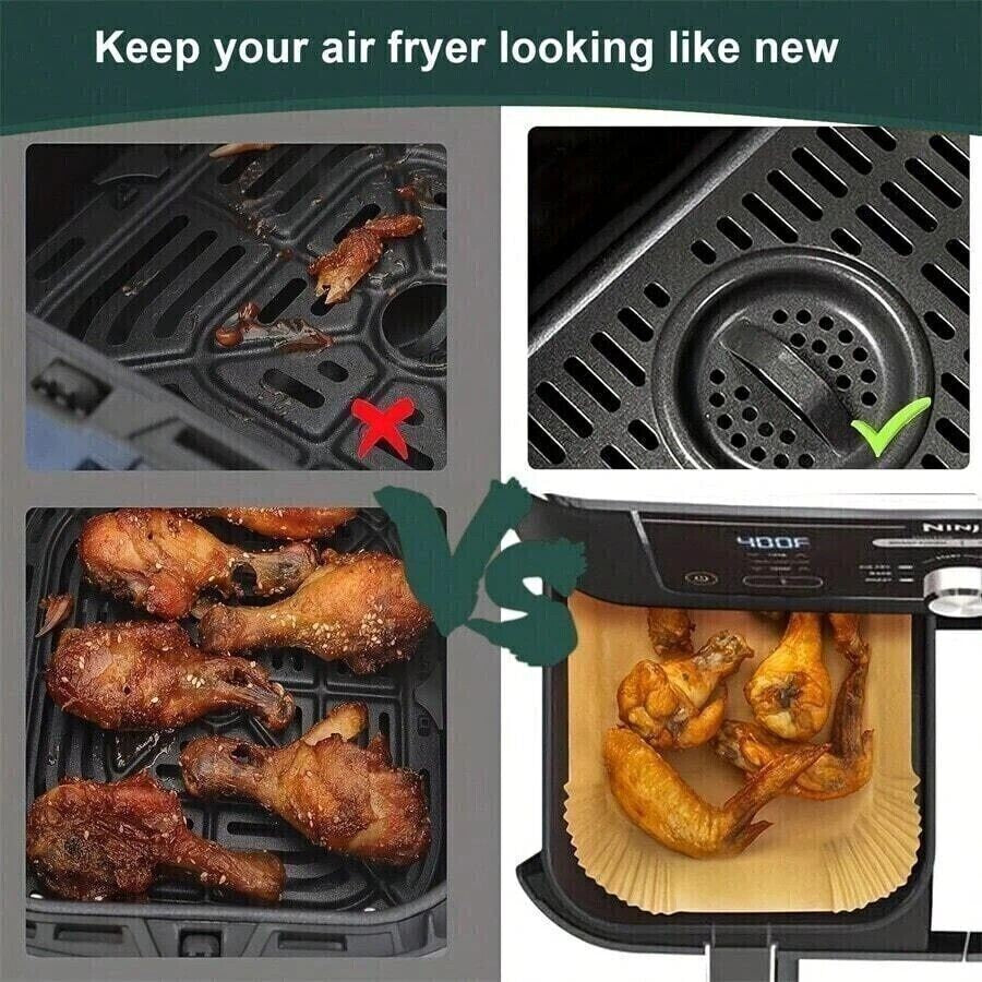 10pc Disposable Air Fryer Paper Liners Non Stick Parchment Accessories