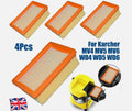 4x For Karcher WD4 WD5 WD6 Flat-Pleated Filter Premium Renovation Vacuum Cleaner