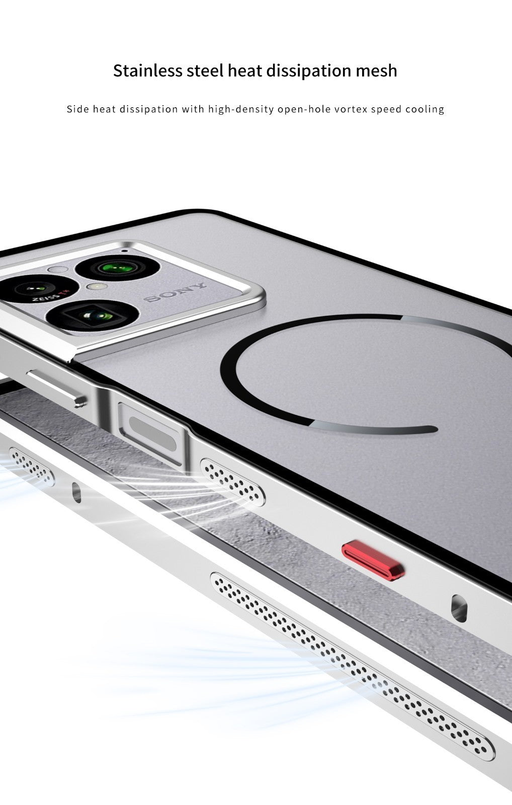 Hybrid Magnetic Metal Bumper Clear Matte Back Case For Sony Xperia 1 VIII 2026