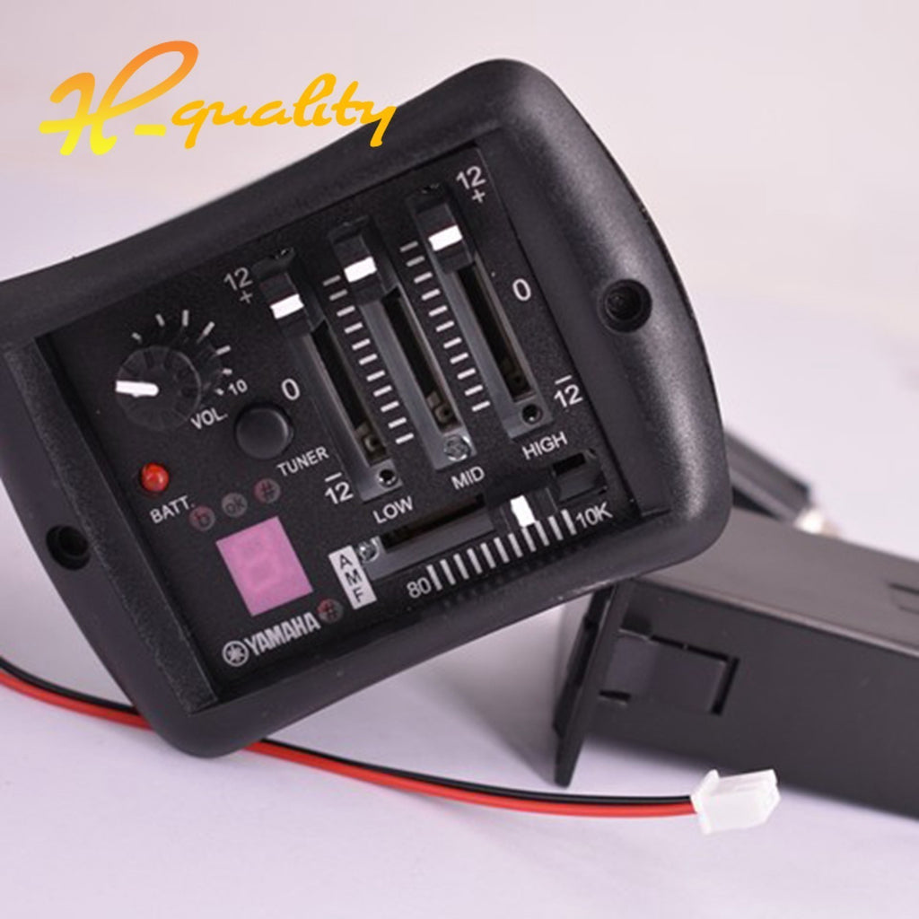 Acoustic Guitar Piezo Pickup 3-Band EQ Preamp Tuner for Yamaha Replacement
