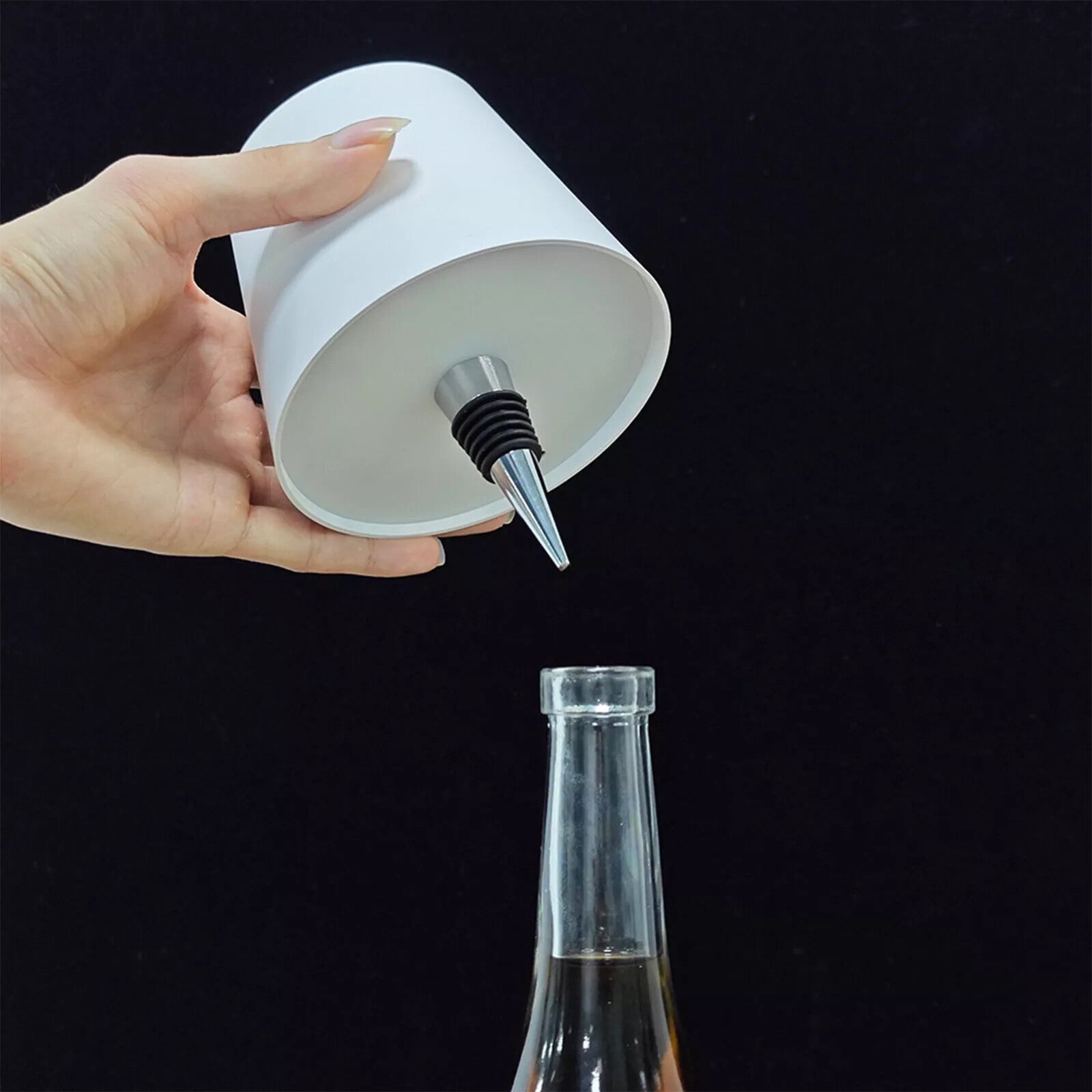 2*Wireless Bottle Table Lamp Touch 3 Color Stepless Dimming Night Bar Desk Light