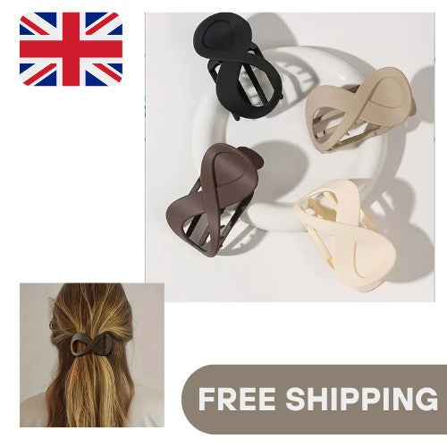 4PCS Flat Hair Clips for Thick Thin Hair, Round Lay Down Claw Clips for Women