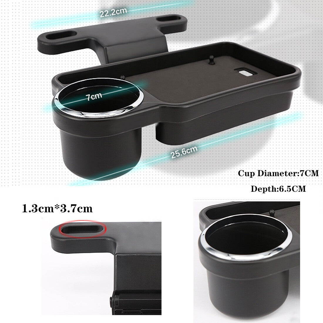 Universal Car Rear Back Seat Table Drink Food Cup Tray Phone Holder Stand Desk