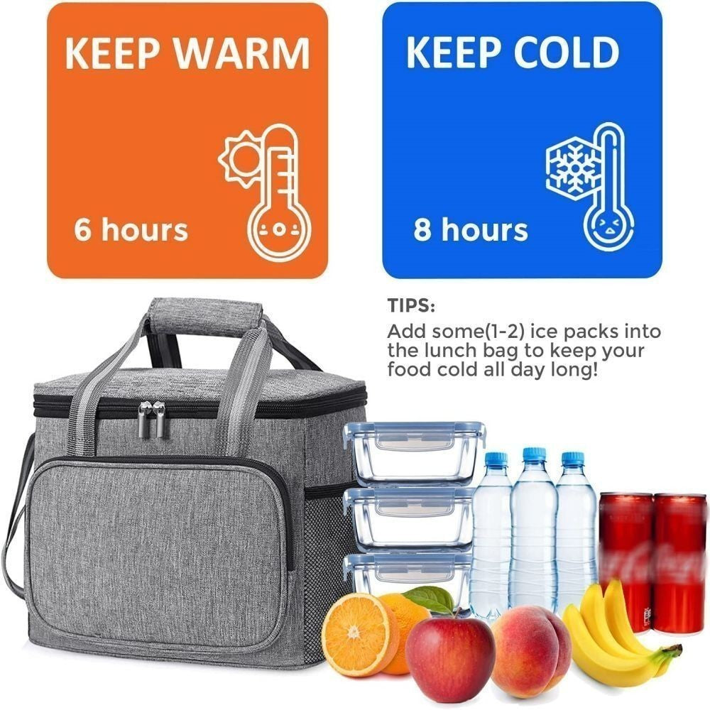 15L Cooling Cooler Bag Box Extra Large Picnic Hot Lunch Camping Food Ice Drinks