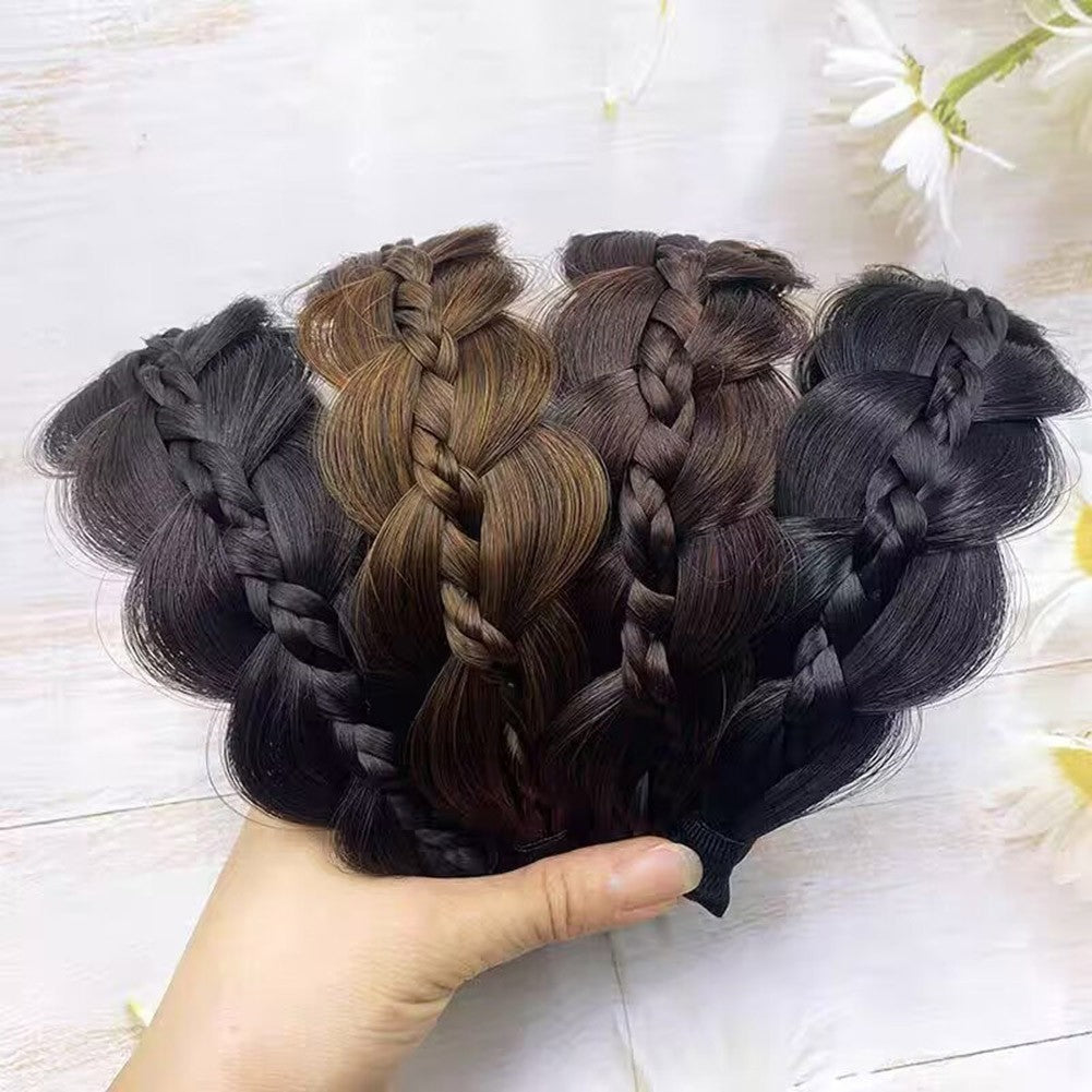 Women For Wig Headbands Wide Fishbone Braids Retro Styling Accessories