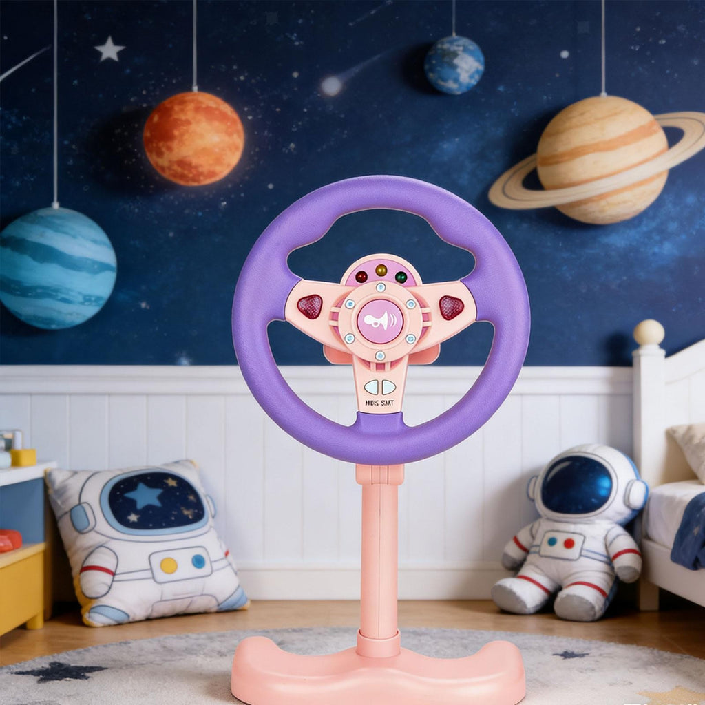 Steering Wheel Electric Toys Sounding Toys Interactive with Light Sound Birthday