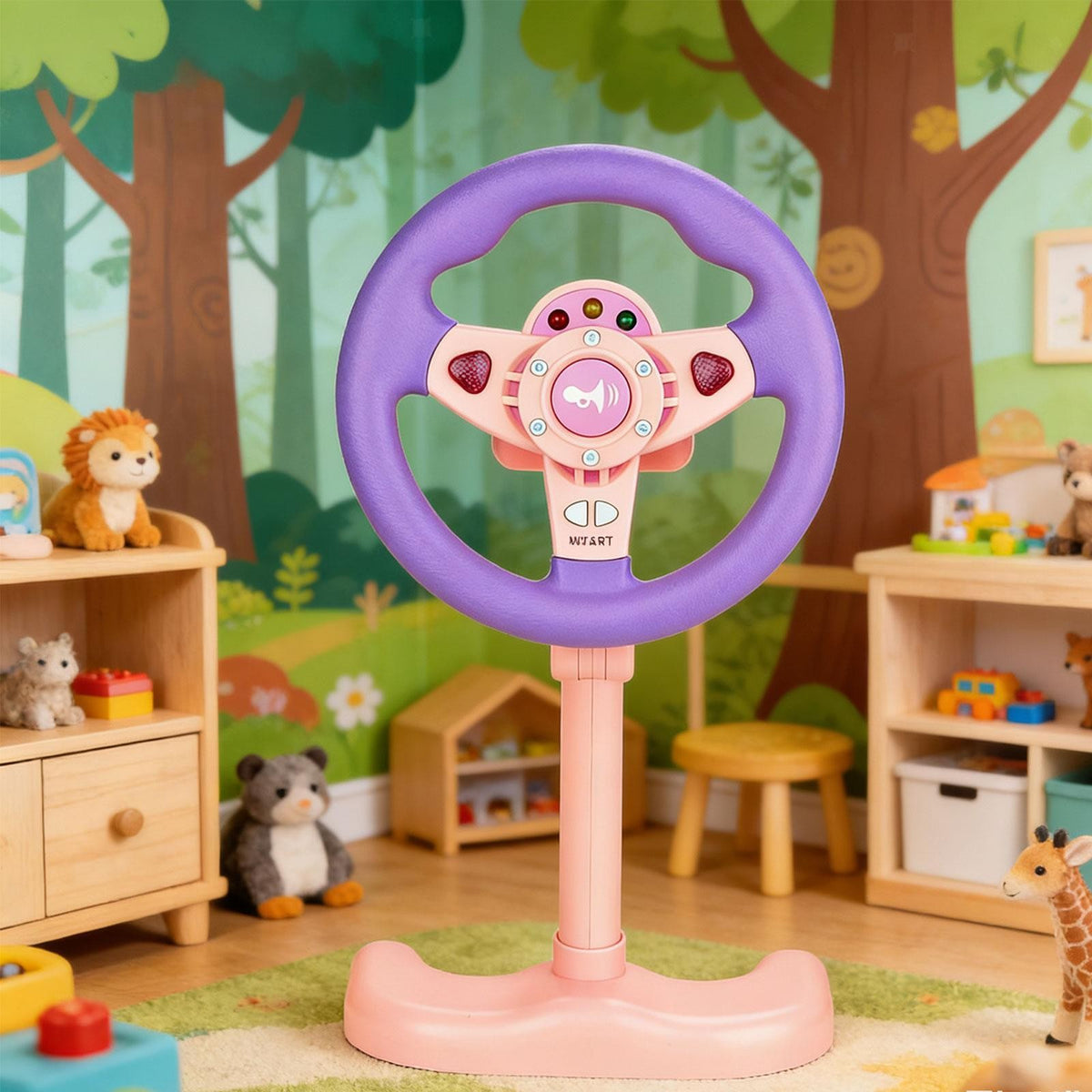 Steering Wheel Electric Toys Sounding Toys Interactive with Light Sound Birthday
