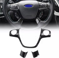 Carbon Fibre Effect Steering Wheel Trim Cover For Ford Focus MK3 Kuga C-Max