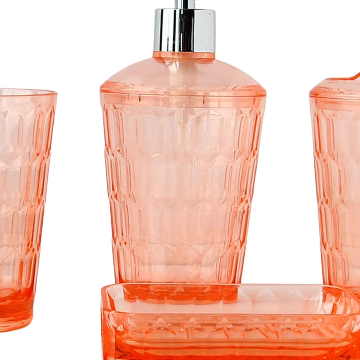 4Pcs Lotion Dispenser Toothbrush Holder Bathroom Accessories Set