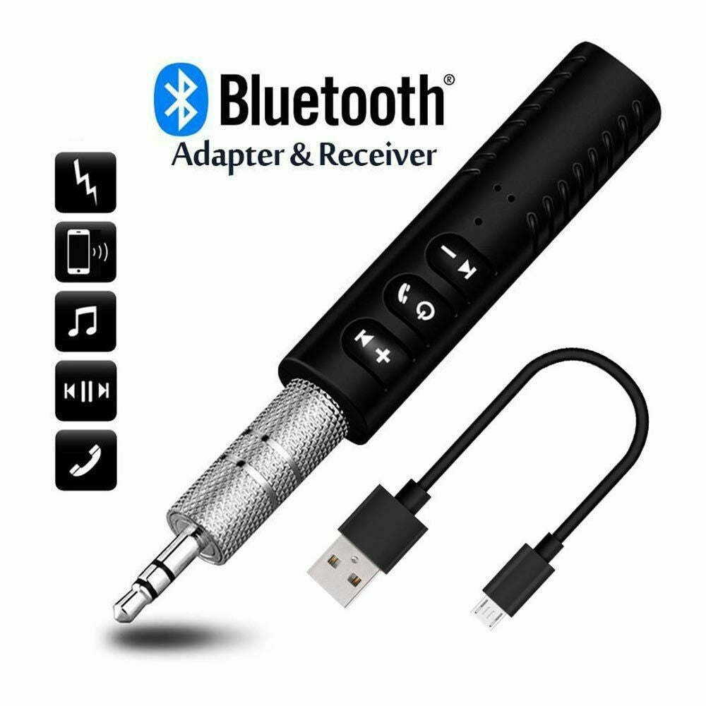 Wireless Bluetooth v5.0 Transmitter Stereo Music 3.5mm Adapter AUX Car Receiver