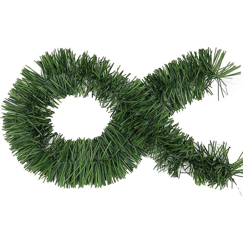 3-15m Christmas Natural Pine Green/Gold Tinsel Garland Ornament Xmas Party Decor