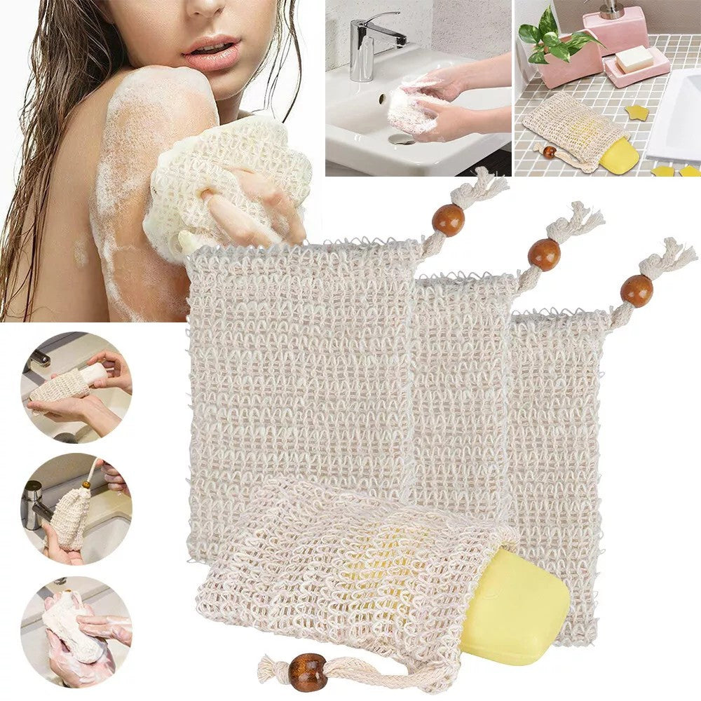 10/20/50 Drawstring Exfoliating Soap Bags Foaming Net Saver Pouch forBath Shower