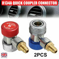1/4" Car Air Con Connector Fit A/C Manifold Gauge Adapter R134A Low/High Coupler