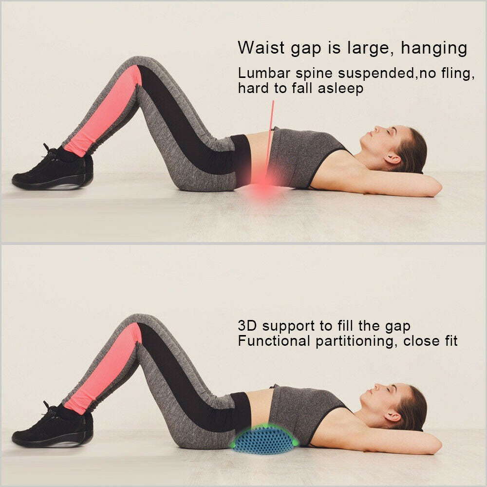 Lumbar Support Memory Pillow Bed Cushion for Sleep Lower Back Relief Pain UK