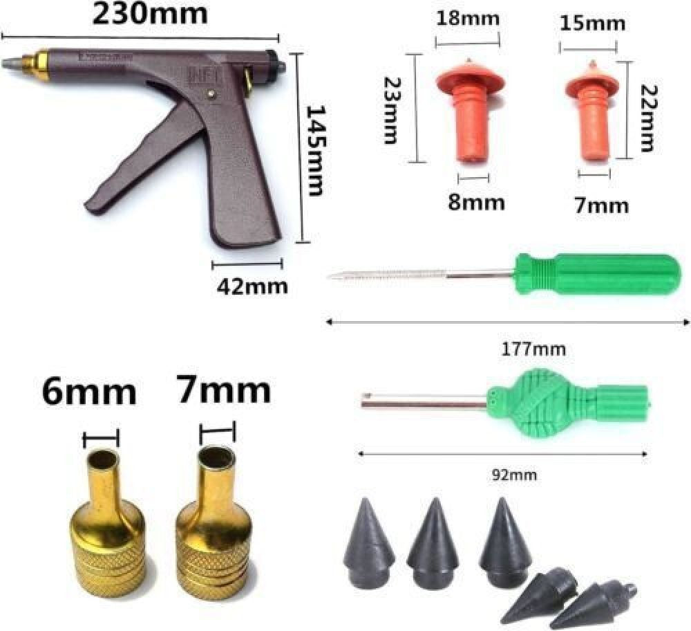Rechargeable Emergency Tyre Puncture Repair Tools Kit Mending Kit Car Van Motorc