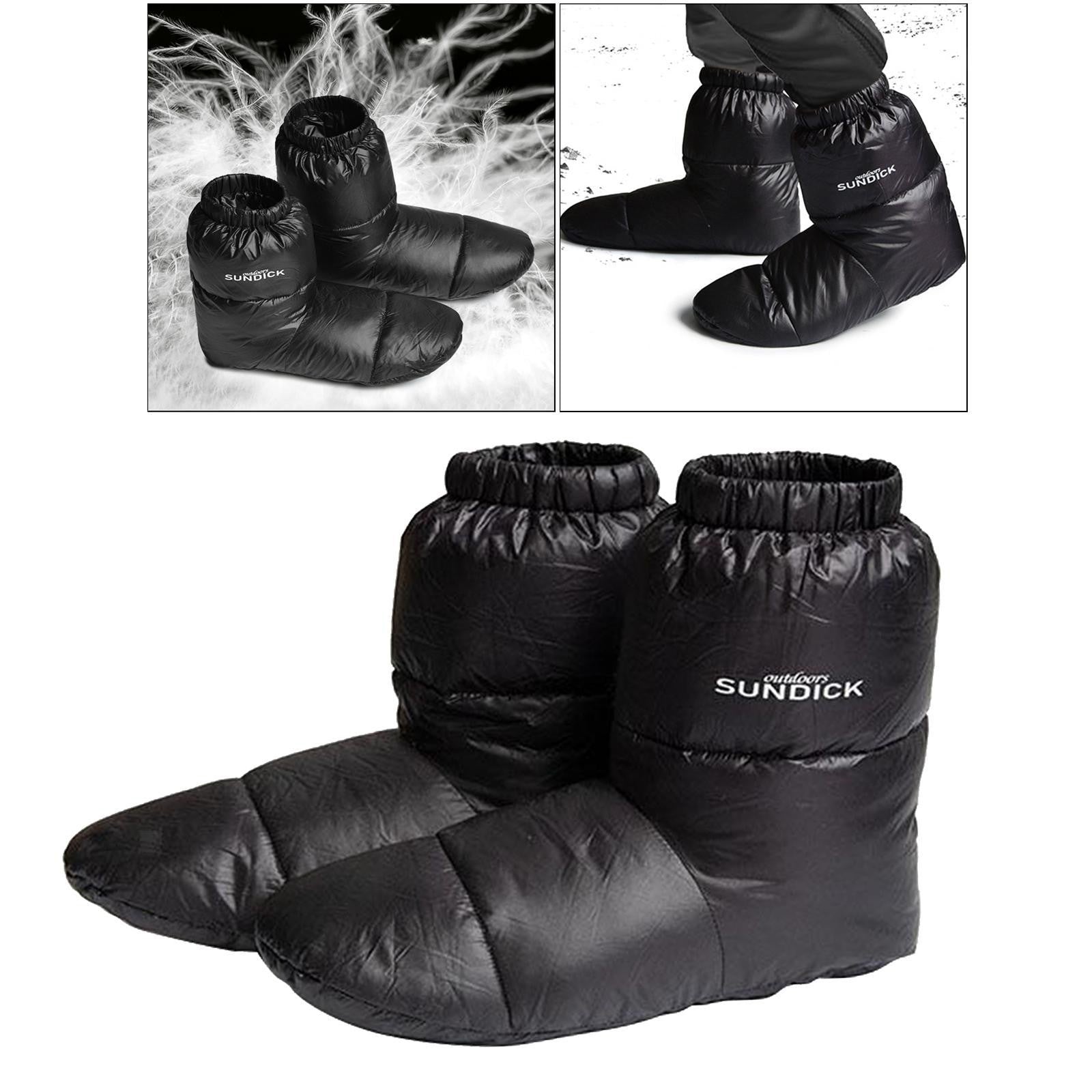 Outdoor Winter Duck Down Booties Thermal Slippers Camping Boots Shoe Covers