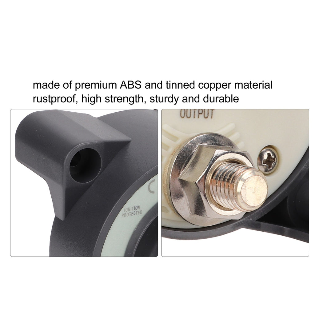 500A Marine Battery Disconnect Switch Heavy Duty 4 Position Battery Selector