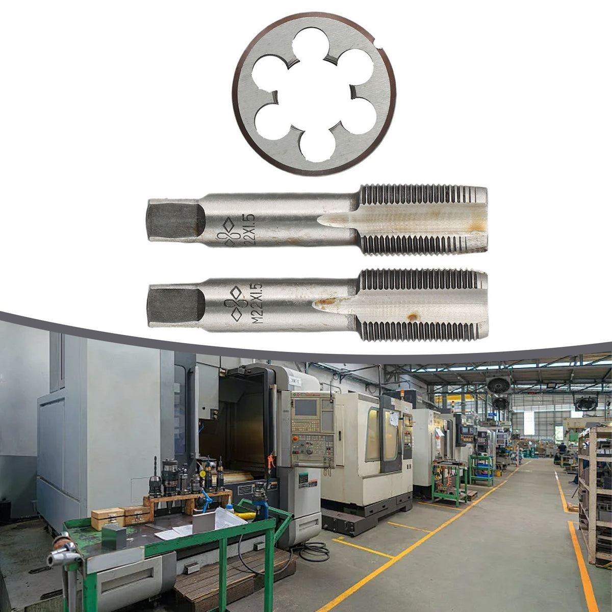 M22 X 1.5mm Taper & Plug-Tap & M22 X 1.5mm Die-Metric Thread