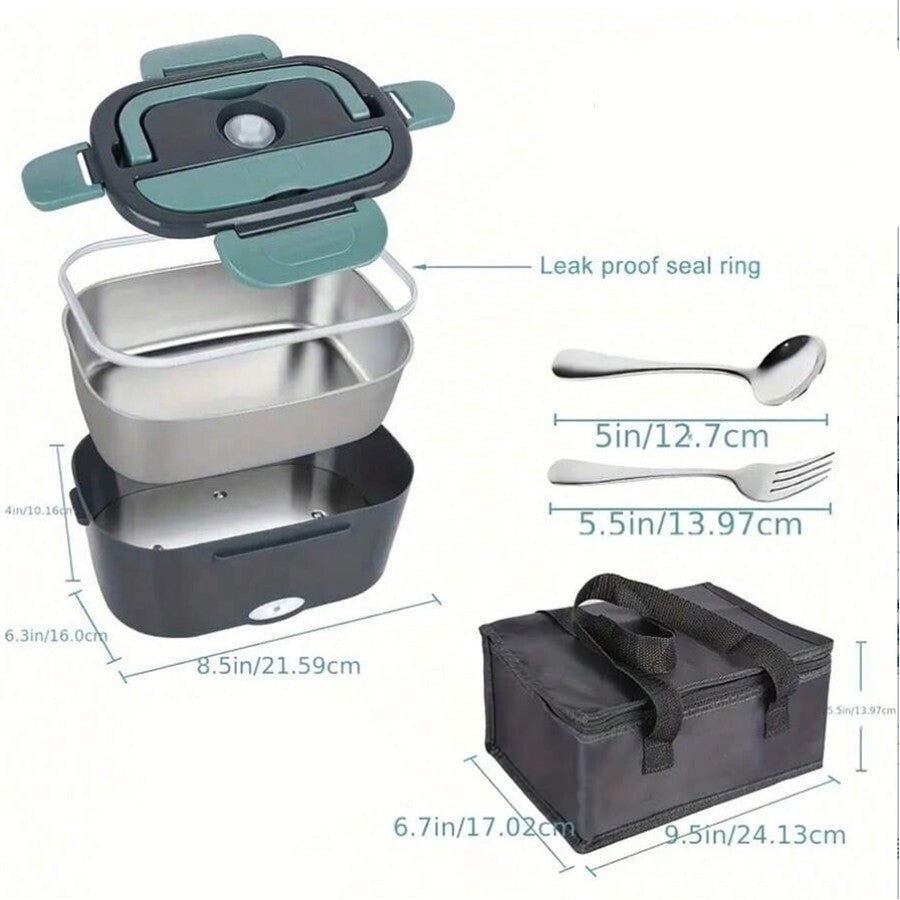 60W 1.5L Electric Lunch Box Food Heating Portable 24V / 12V Office Car UK Plug