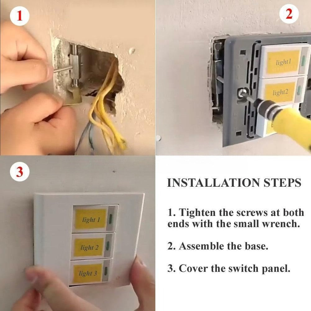 10PCS Switch Socket Cassette Screws Support Rod Wall Mount Box Repair Tools Kits