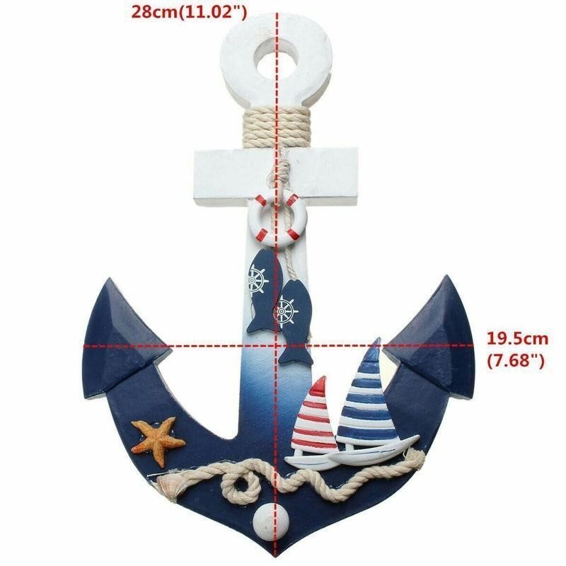 Sea Themed Hanging Pendant Anchor Wall Decoration Decorations for Home Nautical