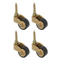 4 Brass Casters 360 Degree Rotation Silent Bearing Heavy Duty Wheels for Sofa
