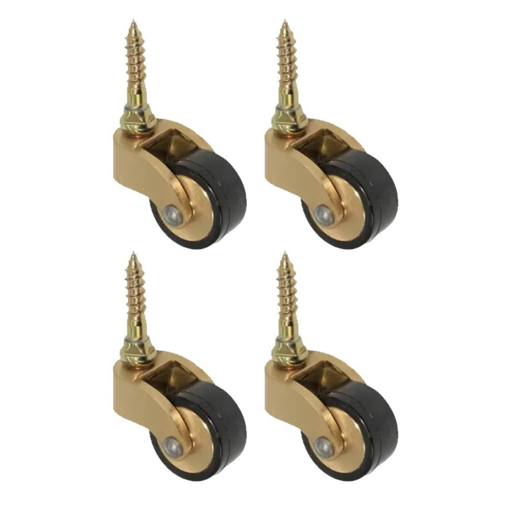 4 Brass Casters 360 Degree Rotation Silent Bearing Heavy Duty Wheels for Sofa