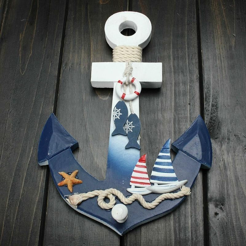 Sea Themed Hanging Pendant Anchor Wall Decoration Decorations for Home Nautical