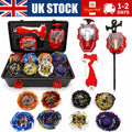Beyblade Burst Set w/ Sparking Launcher Grip+Portable Storage Box Case UK SELLER